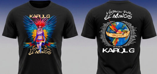 Karol G Viajando Por El Mundo Tour T shirt Merch