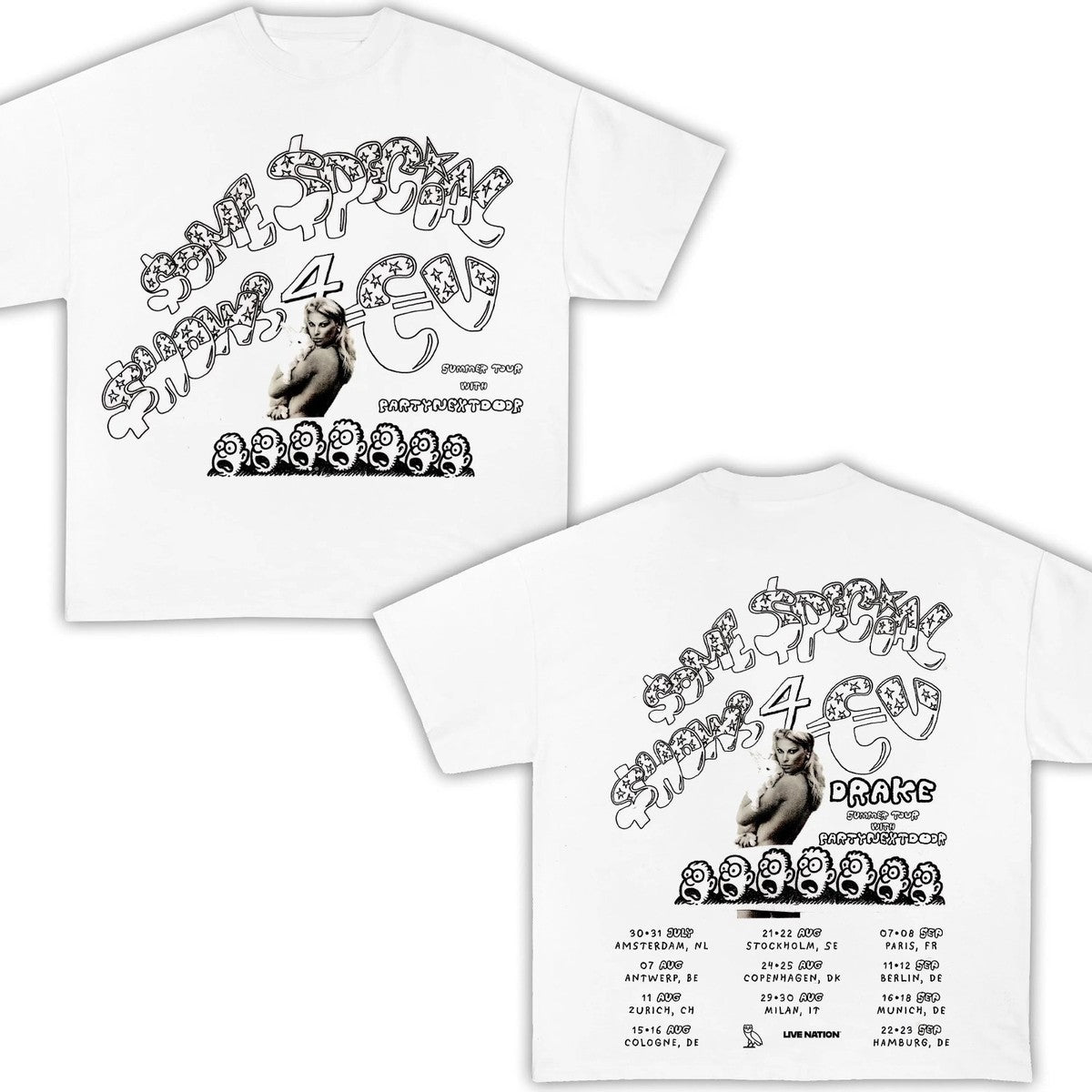 Drake x Partynextdoor “$ome $pecial $hows 4 U”  Tour Dates T shirt All Colors and Sizes