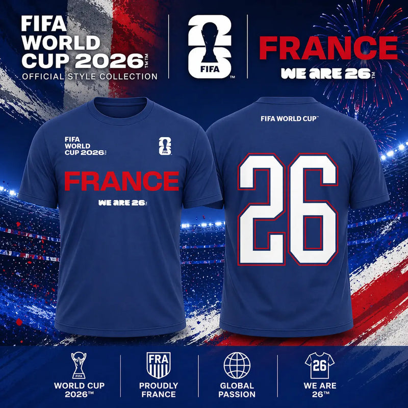 FRA France T shirt France National Team Tee New S-5XL