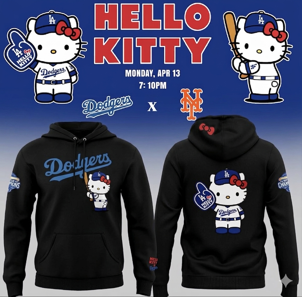 Dodgers X Hello Kitty Pullover Hoodie 2026