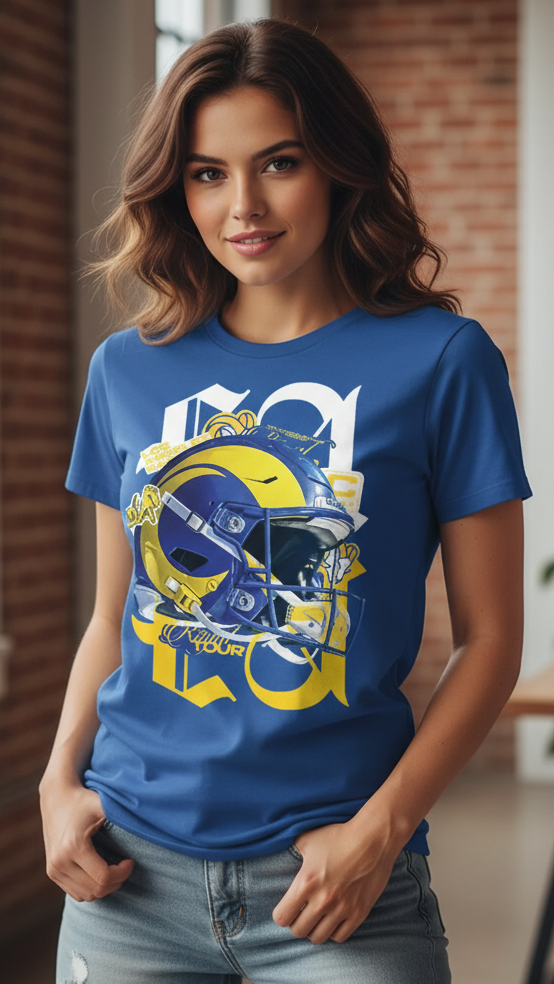 Los Angeles Rams Graphic T shirt All Colors and Sizes