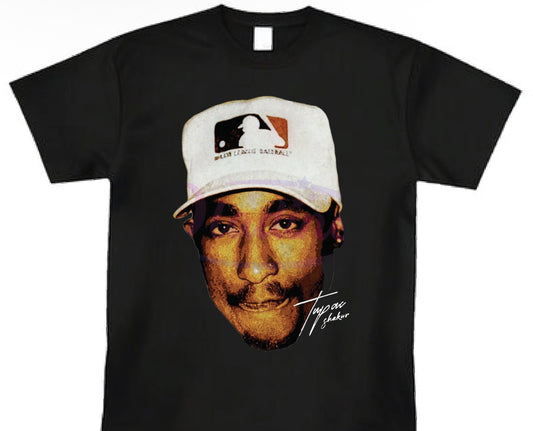 2 Pac MlB Baseball Cap Tee Tupac Shakur T-Shirts - All Colors and Sizes