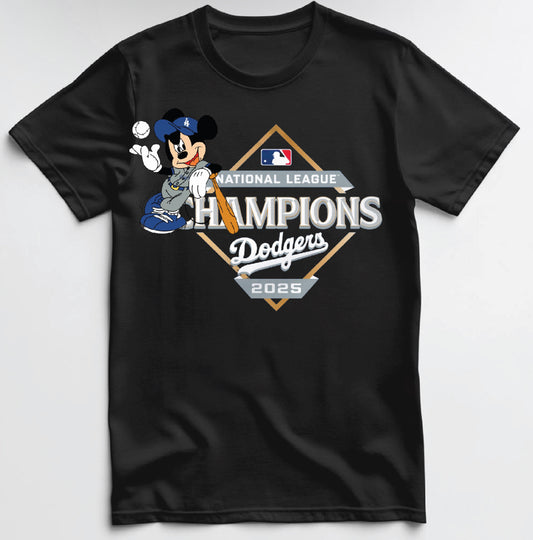 Dodgers World Series 2025 x Disneyland T shirt New S-5XL