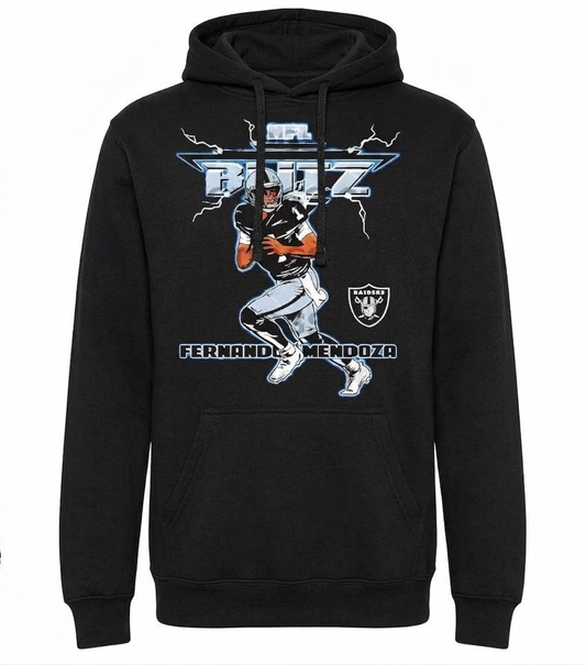 Fernando Mendoza BLITZ Raiders Hoodie New S-5X
