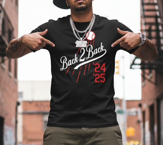 Dodgers World Series Back 2 Back “24, 25” 2025 T shirt New S-5XL