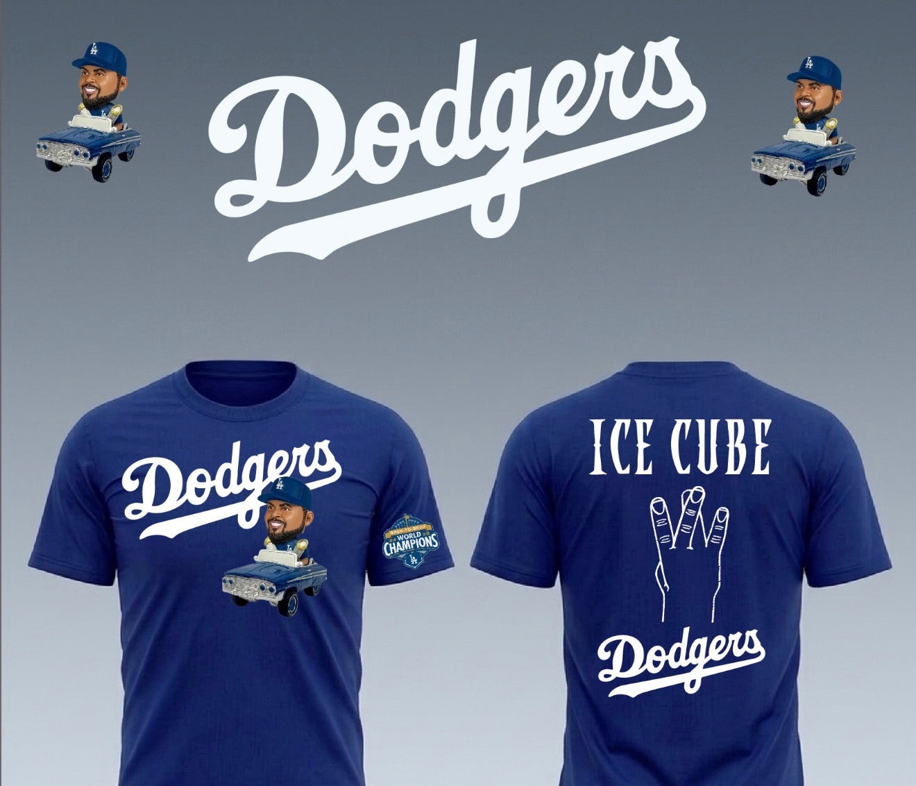 Ice Cube Dodgers Night Collab T shirt