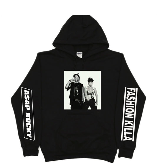 A$AP Rocky with RiRi Fashion Killa Pullover Hoodie Classic New S-5XL