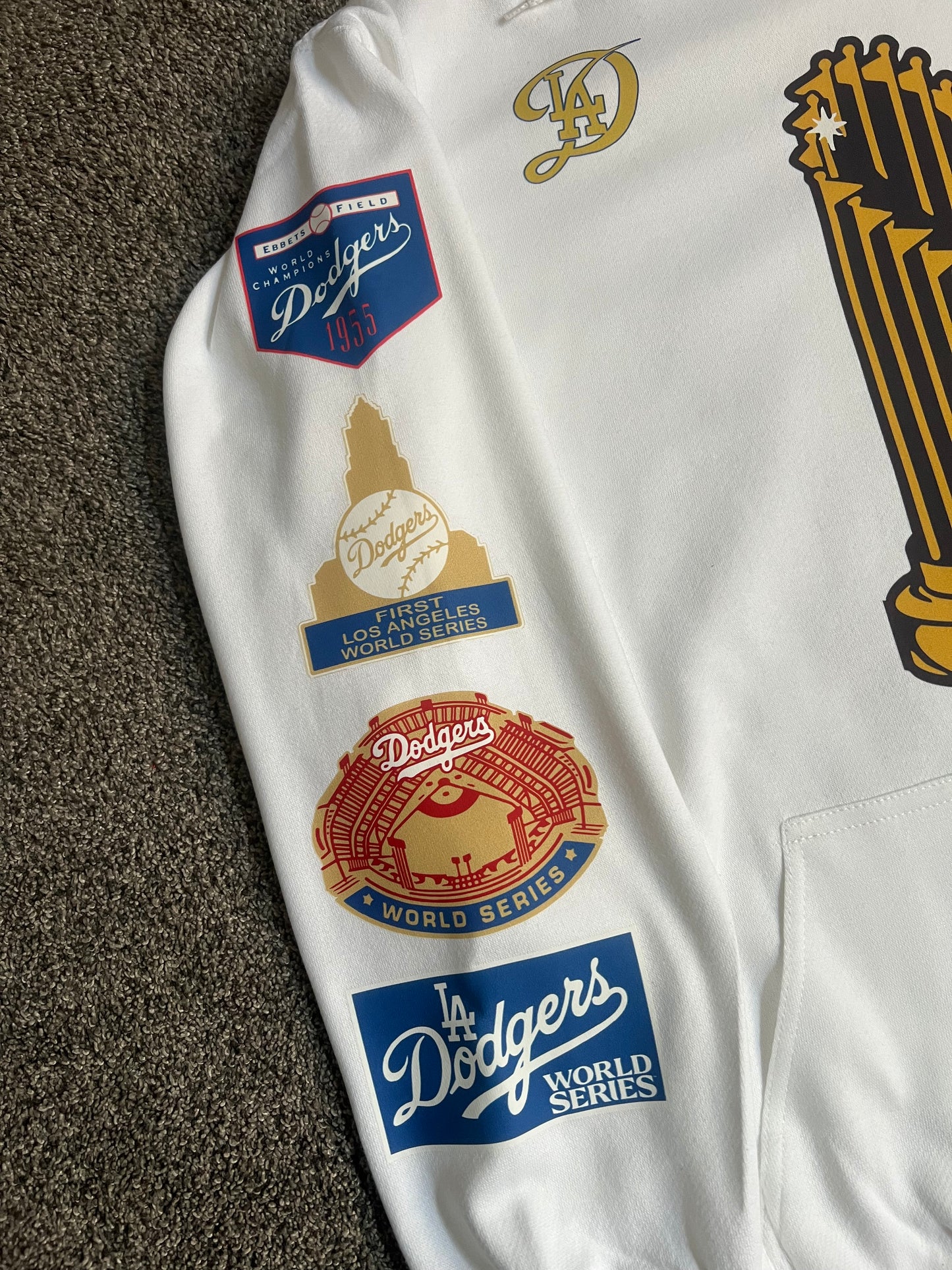 Los Angeles Dodgers 8X World Series Champions Pennant Pullover  Hoodie Unisex S-5XL New 2024