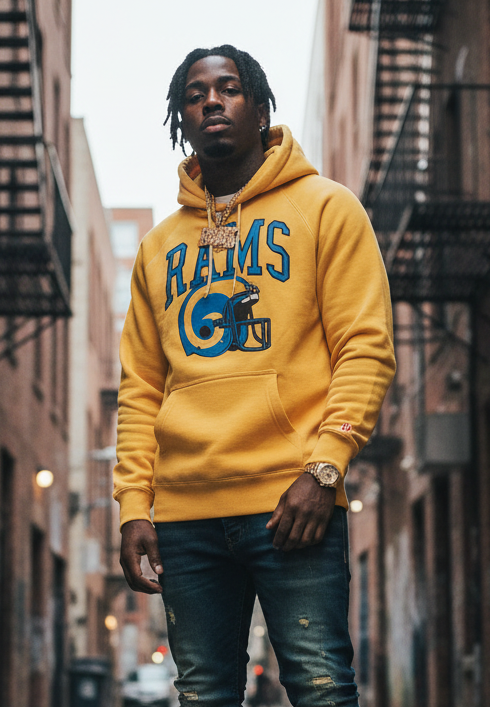 LA Rams Classic Pullover Hoodie New S-5xL All Colors Available