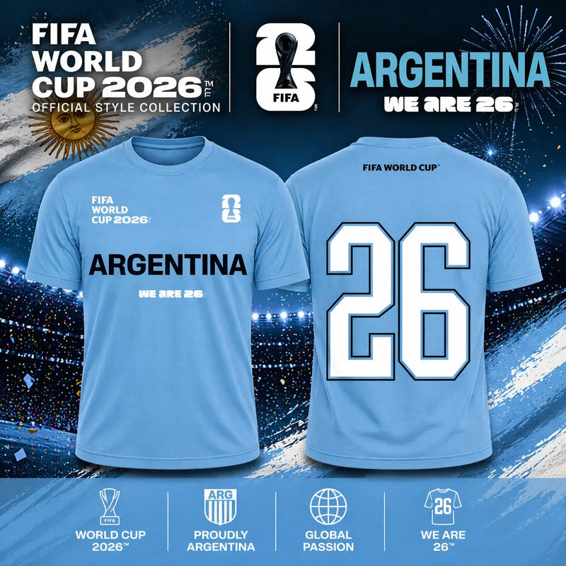 ARG Argentina T shirt Argentina National Team Tee New S-5XL