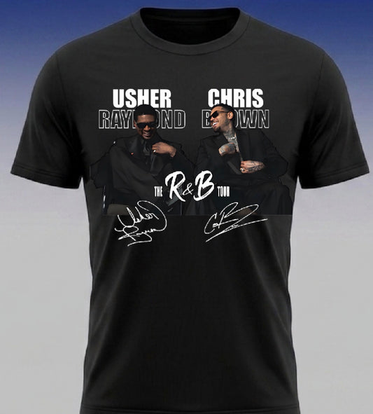 Usher & Chris Brown “R&B Tour Merch”  T shirt