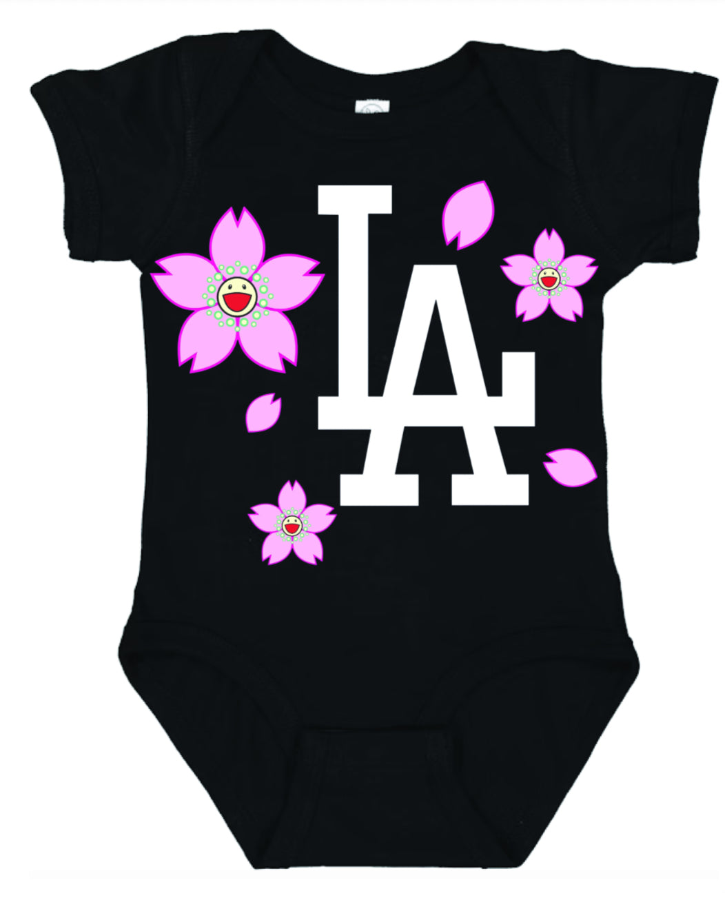Los Angeles Dodgers Murokami Flowers Baby Onesiem