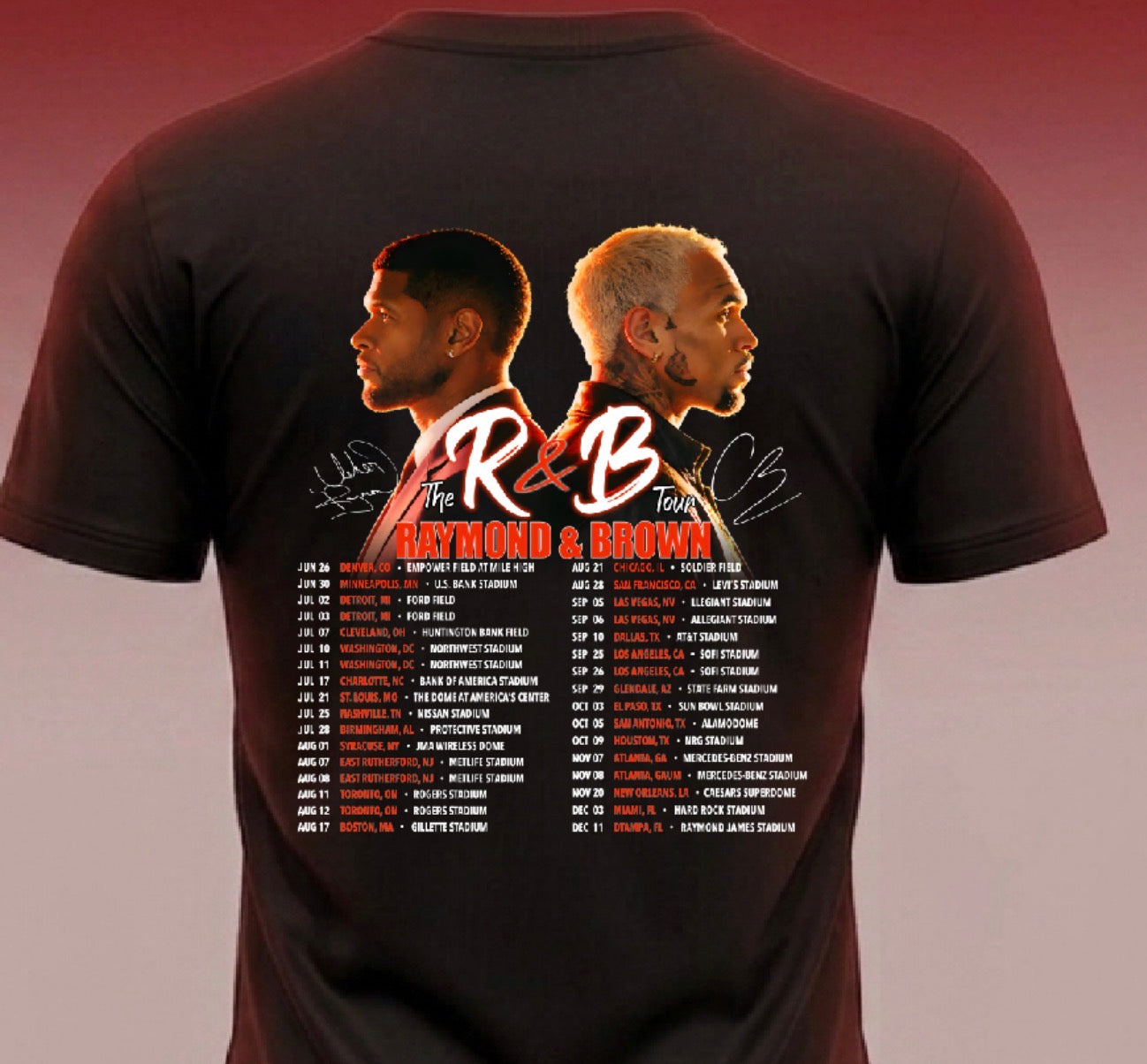 Usher & Chris Brown “R&B Tour Merch”  T shirt (Copy)