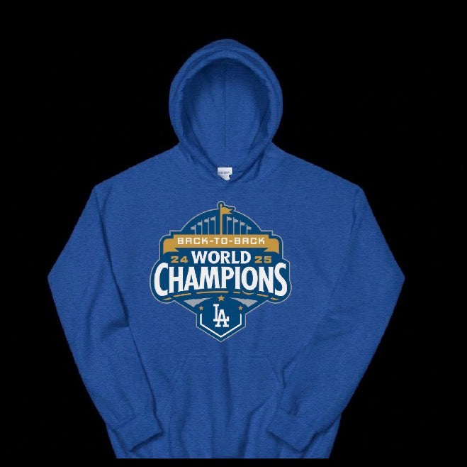 Dodgers Baseball World Series Back to Back Pullover Hoodie 2026 New S-5XL