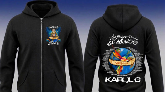 Karol G Viajando por El Mundo Tour Zipper Hoodie
