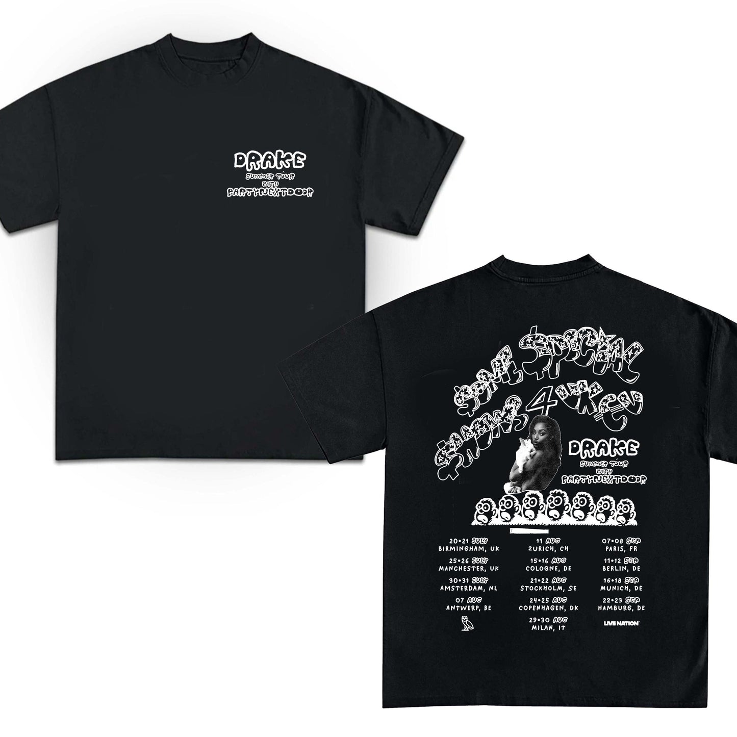 Drake x Partynextdoor “$ome $pecial $hows 4 U”  Tour Dates T shirt All Colors and Sizes
