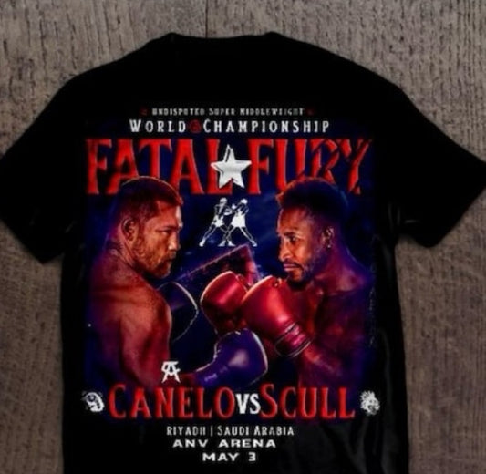 Saul Canelo Alvarez vs William Scull T shirt New  S-5XL 2025 FATAL FURY Boxing