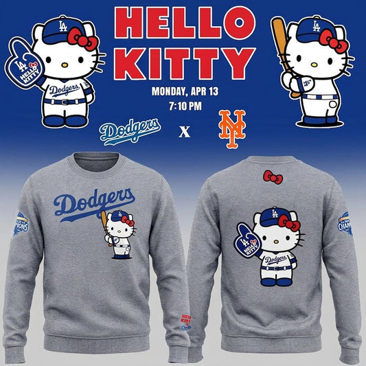 Dodgers X Hello Kitty Sweatshirt 2026 New S-5XL