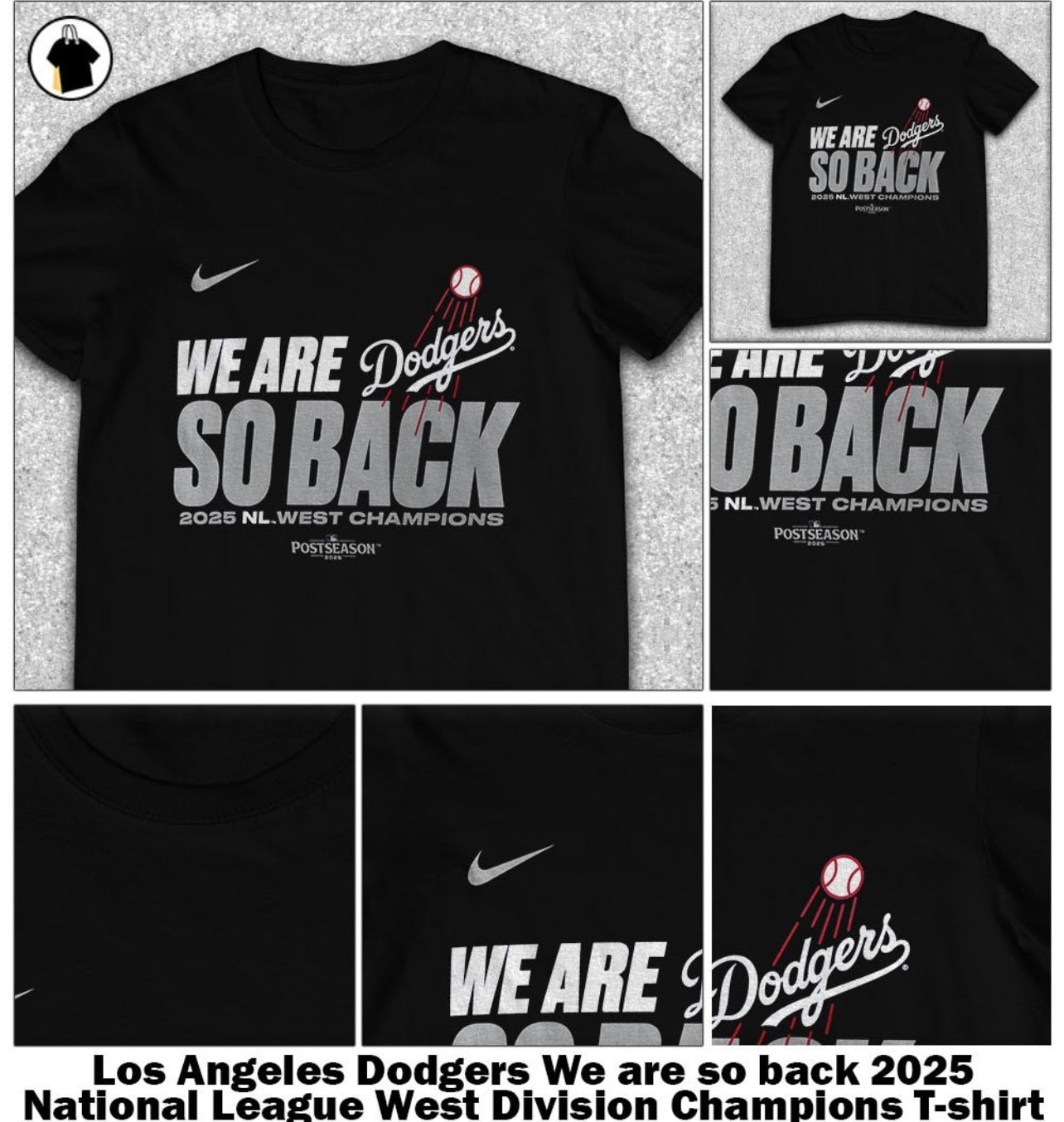 Dodgers x We Are So Back LA T shirt New S-5XL