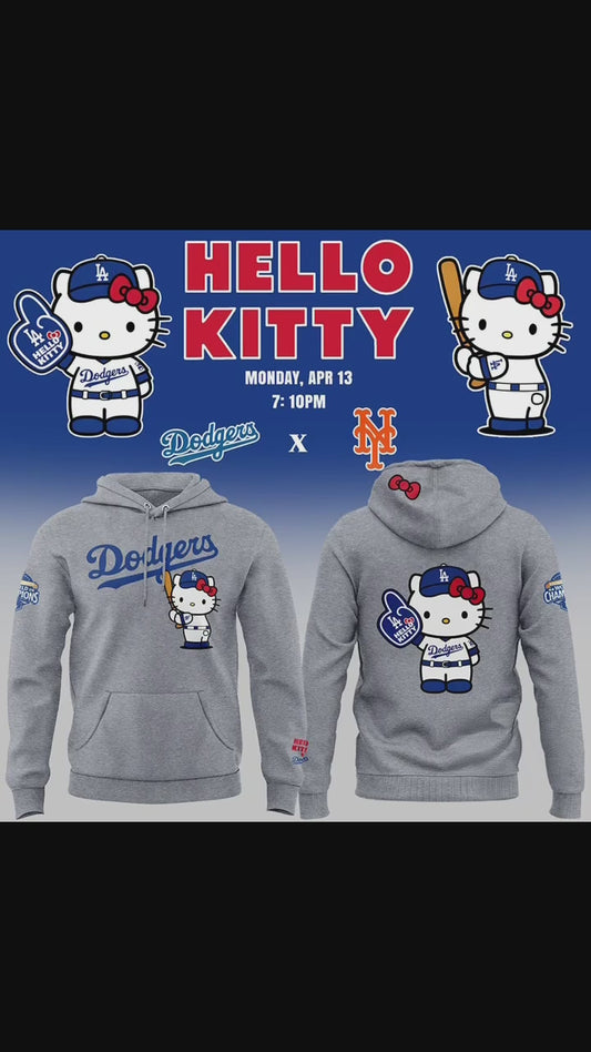 Dodgers X Hello Kitty Pullover Hoodie 2026 New S-5XL