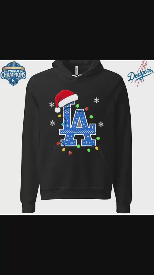 Los Angeles Dodger Christmas Lights World Series Champions 2025 Sweater New S-5XL